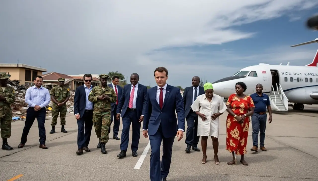 emmanuel macron est en visite à mayotte pour rendre hommage à la résilience du peuple mahorais, quatre mois après le passage dévastateur du cyclone chido. il souligne la force et la solidarité de la population face aux épreuves.