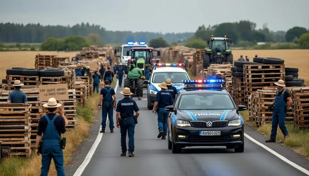 dermatose nodulaire : les agriculteurs manifestent ce jeudi sur le périphérique toulousain; deux barrages dispersés par la police lors de cette mobilisation.