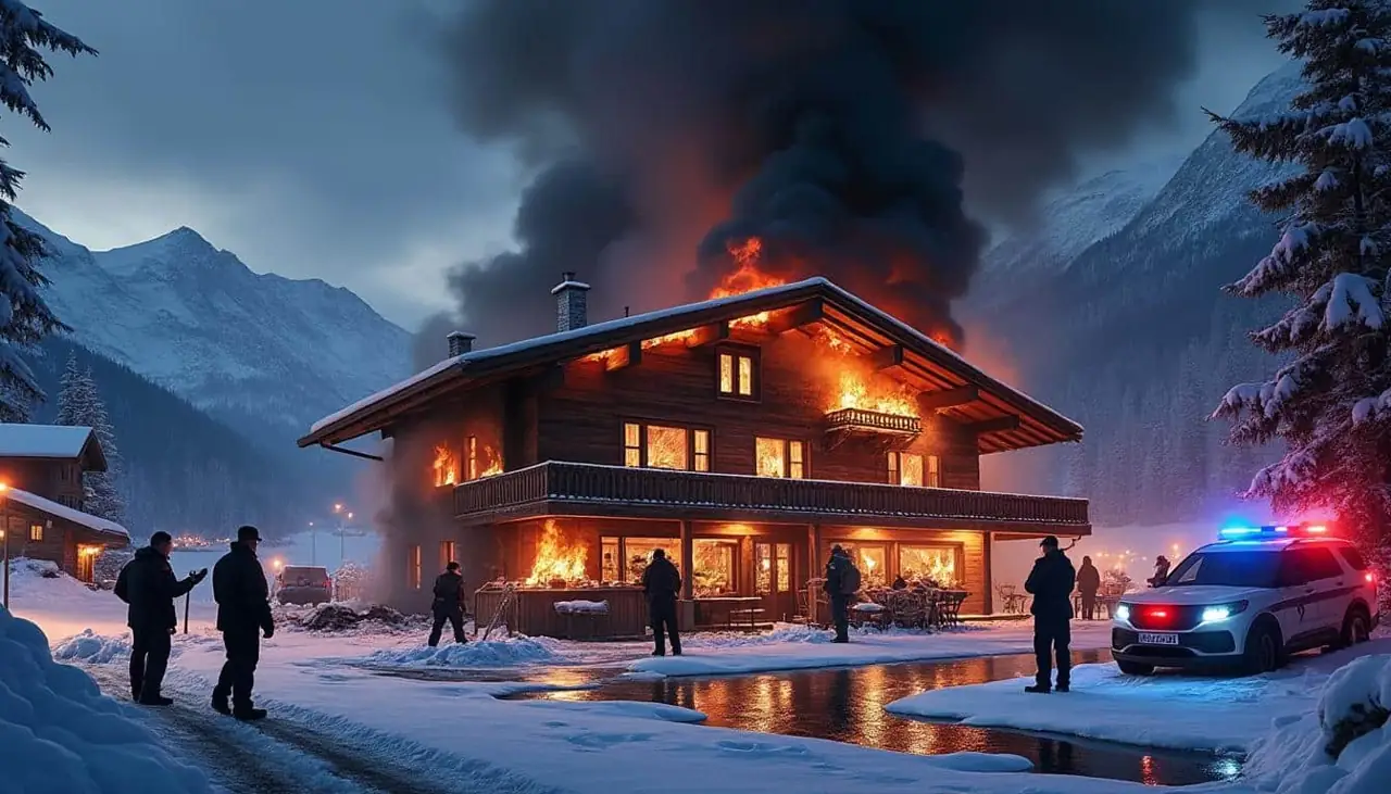 incendie au bar le constellation à crans-montana : le propriétaire placé en détention provisoire en raison d'un risque de fuite, une enquête est en cours.