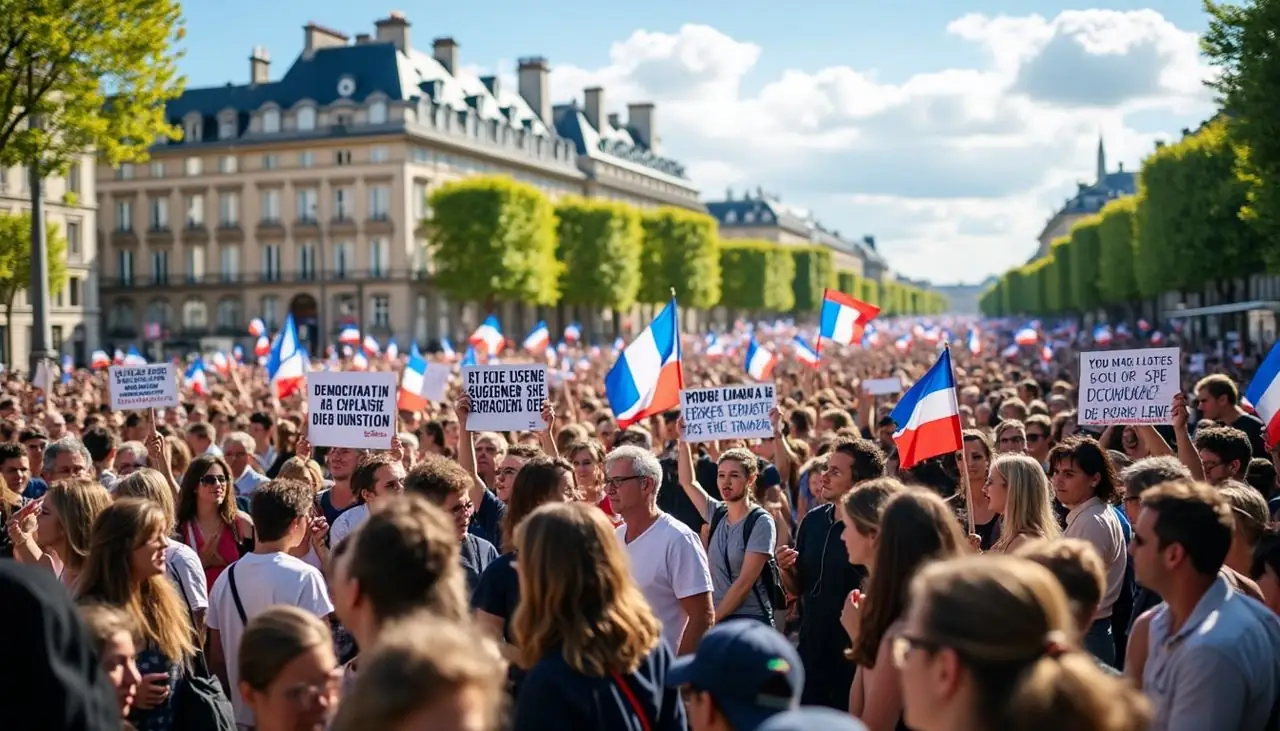 julien odoul met en avant la déclaration de marine le pen : « le peuple, gardien ultime de notre démocratie », soulignant l'importance de la souveraineté populaire dans le système démocratique français.