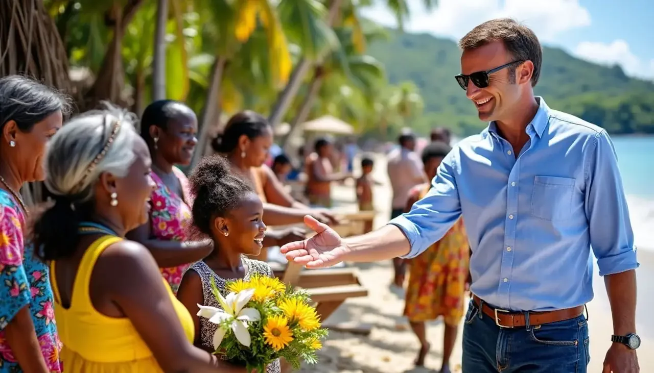 Emmanuel Macron arrive à Mayotte et rend hommage à la résilience du peuple mahorais, quatre mois après le cyclone Chido