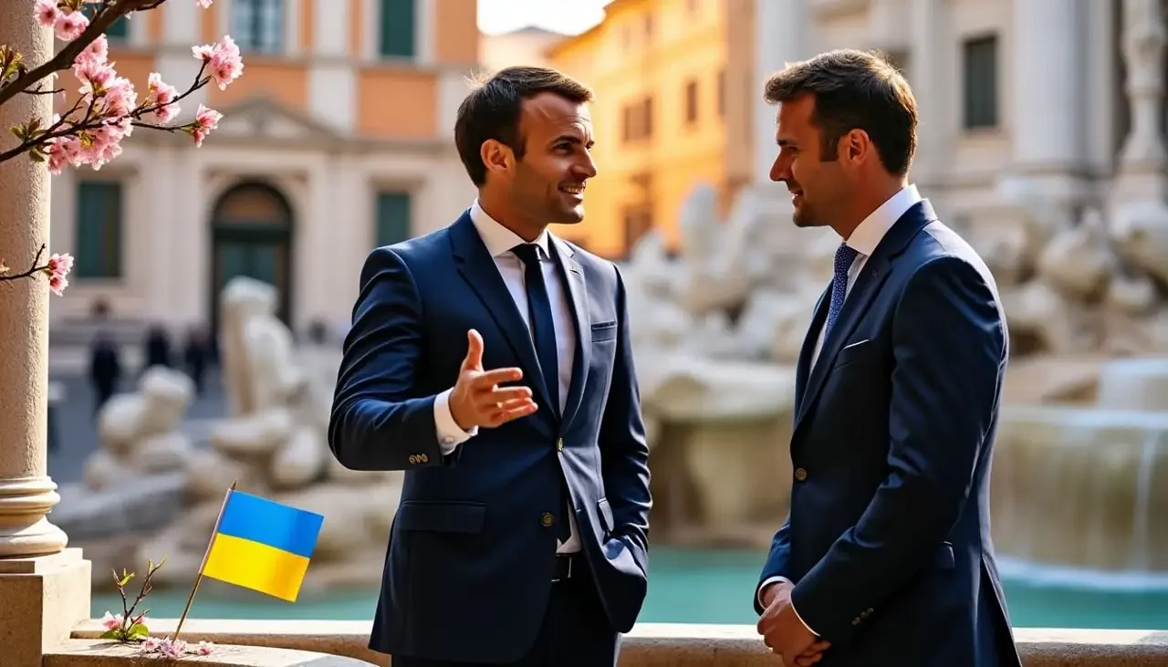 Emmanuel Macron parle d'un « échange très positif » après sa rencontre avec Volodymyr Zelensky à Rome dans le cadre de la guerre en Ukraine