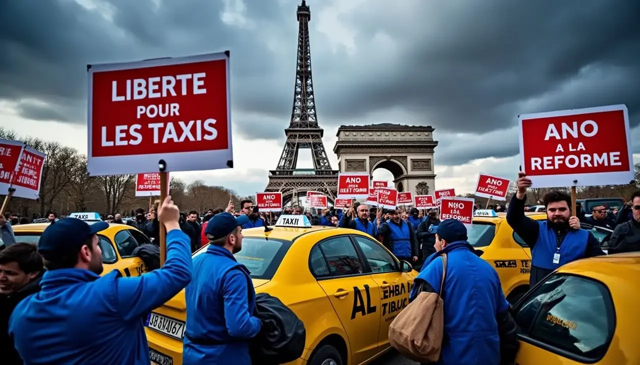 L'avenir en jeu : les chauffeurs de taxi parisiens intensifient la contestation face à la réforme