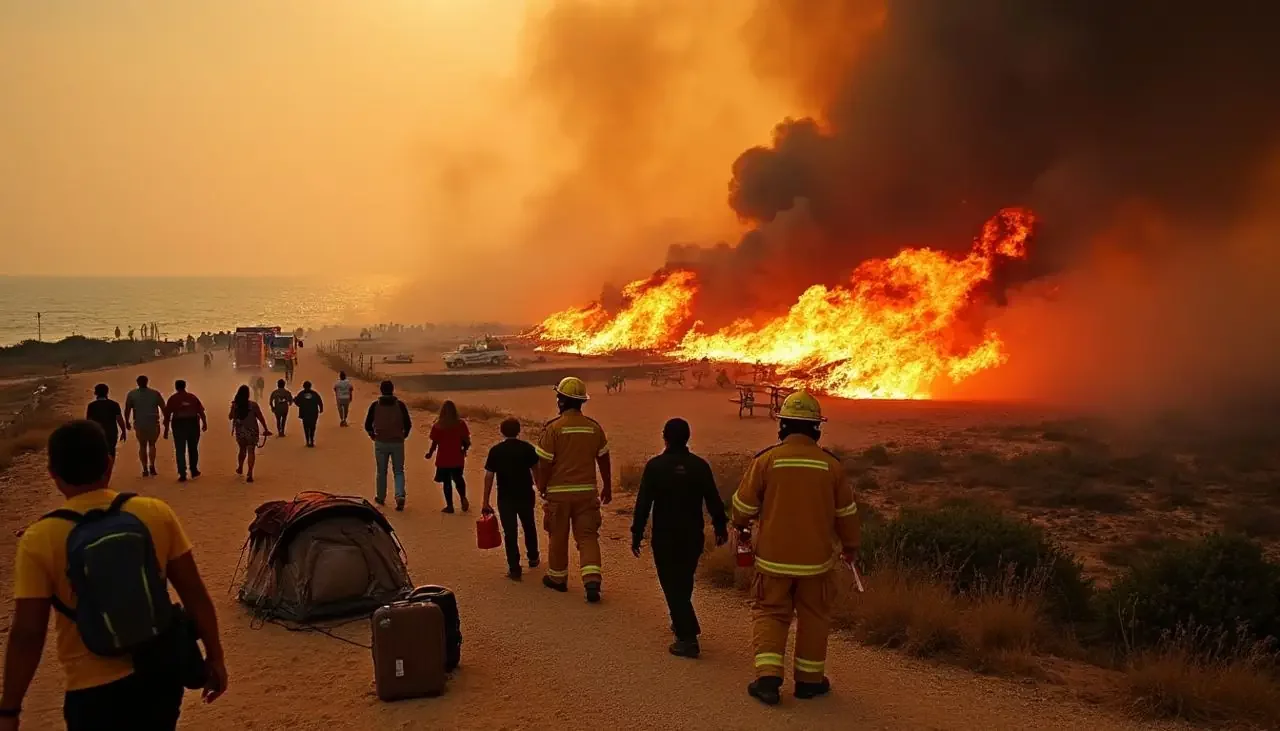 Un incendie ravage un camping au Cap d'Agde : 200 personnes évacuées, le feu maîtrisé