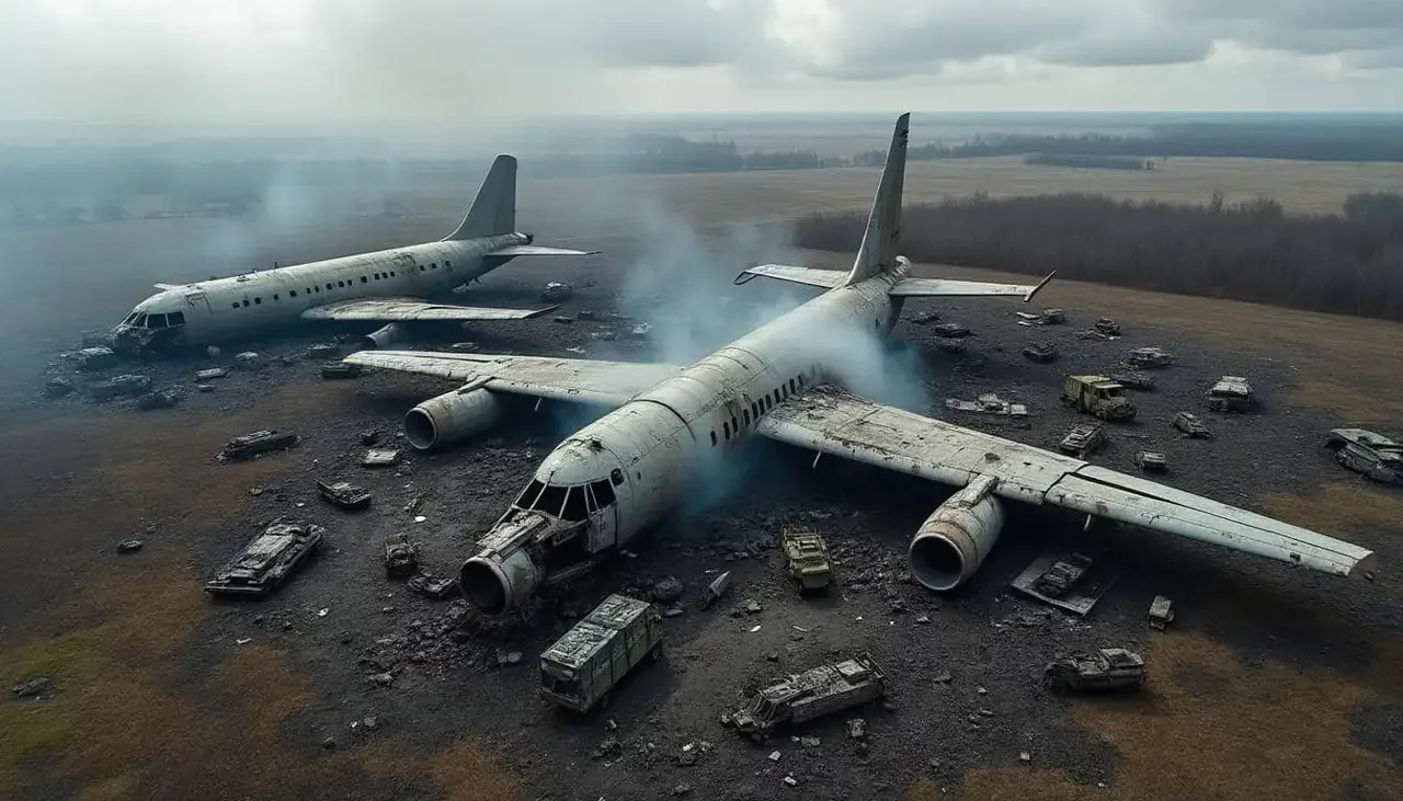 Des images satellites dévoilent les pertes russes suite à l'attaque en Ukraine : bombardiers Tu-95MS et avions radars A-50 en première ligne