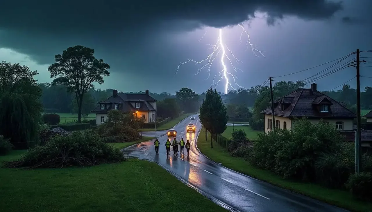 Des orages frappent l'Eure : 21 communes impactées, deux blessés légers et 5 000 foyers sans électricité