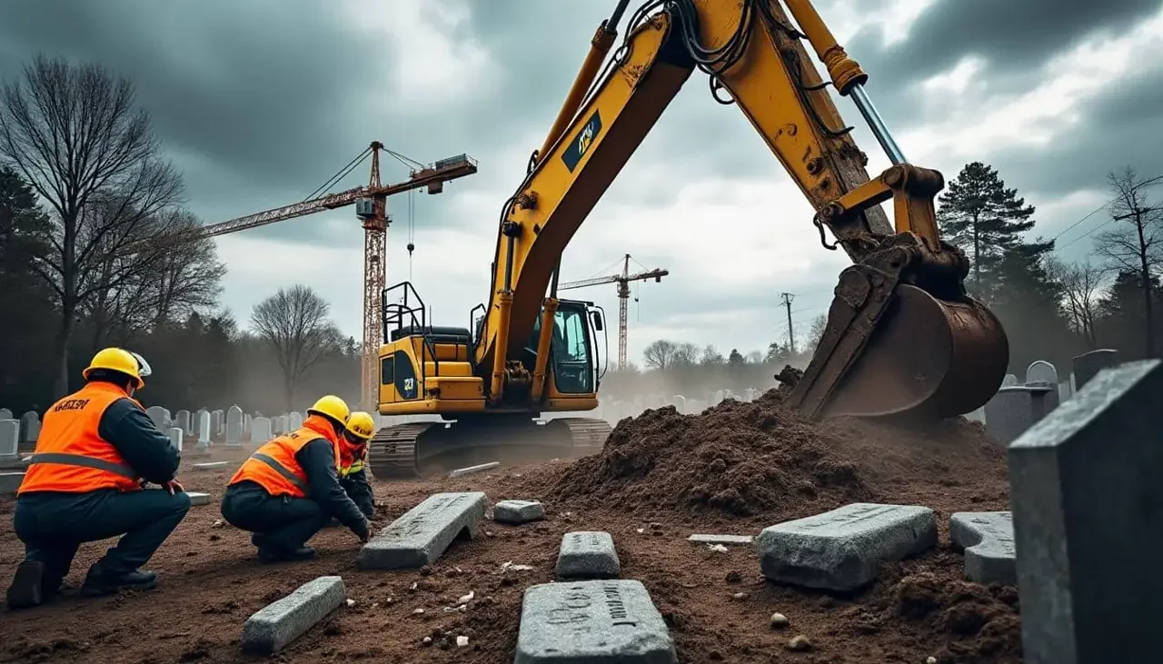 Un tragique accident sur le chantier du cimetière d'Émile Louis : un gendarme perdu suite à un coup de godet