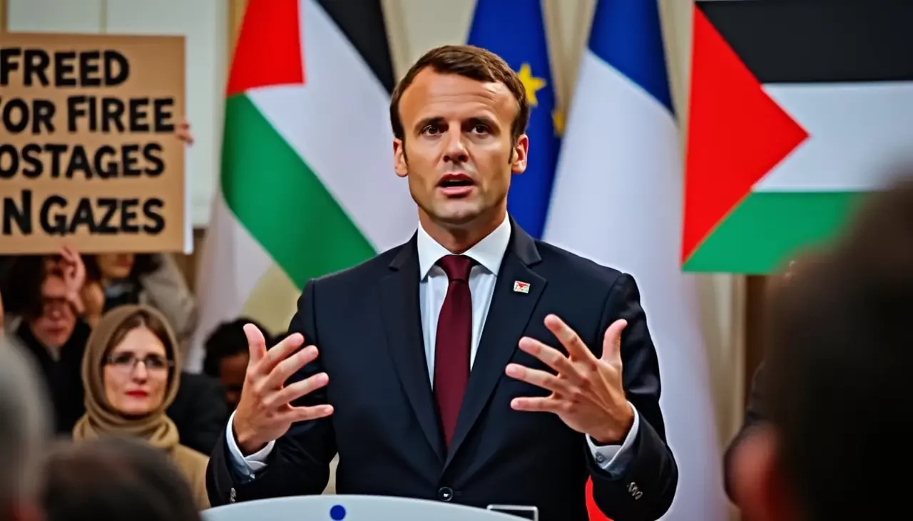 Emmanuel Macron appelle à la libération des otages à Gaza avant d'ouvrir une ambassade en Palestine